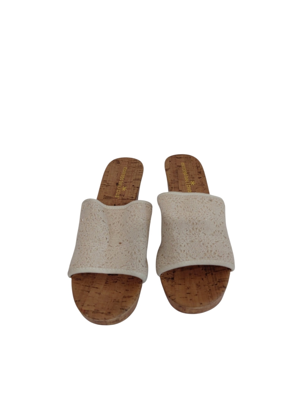 Montego Bay Club Cream Cork Slide Mules